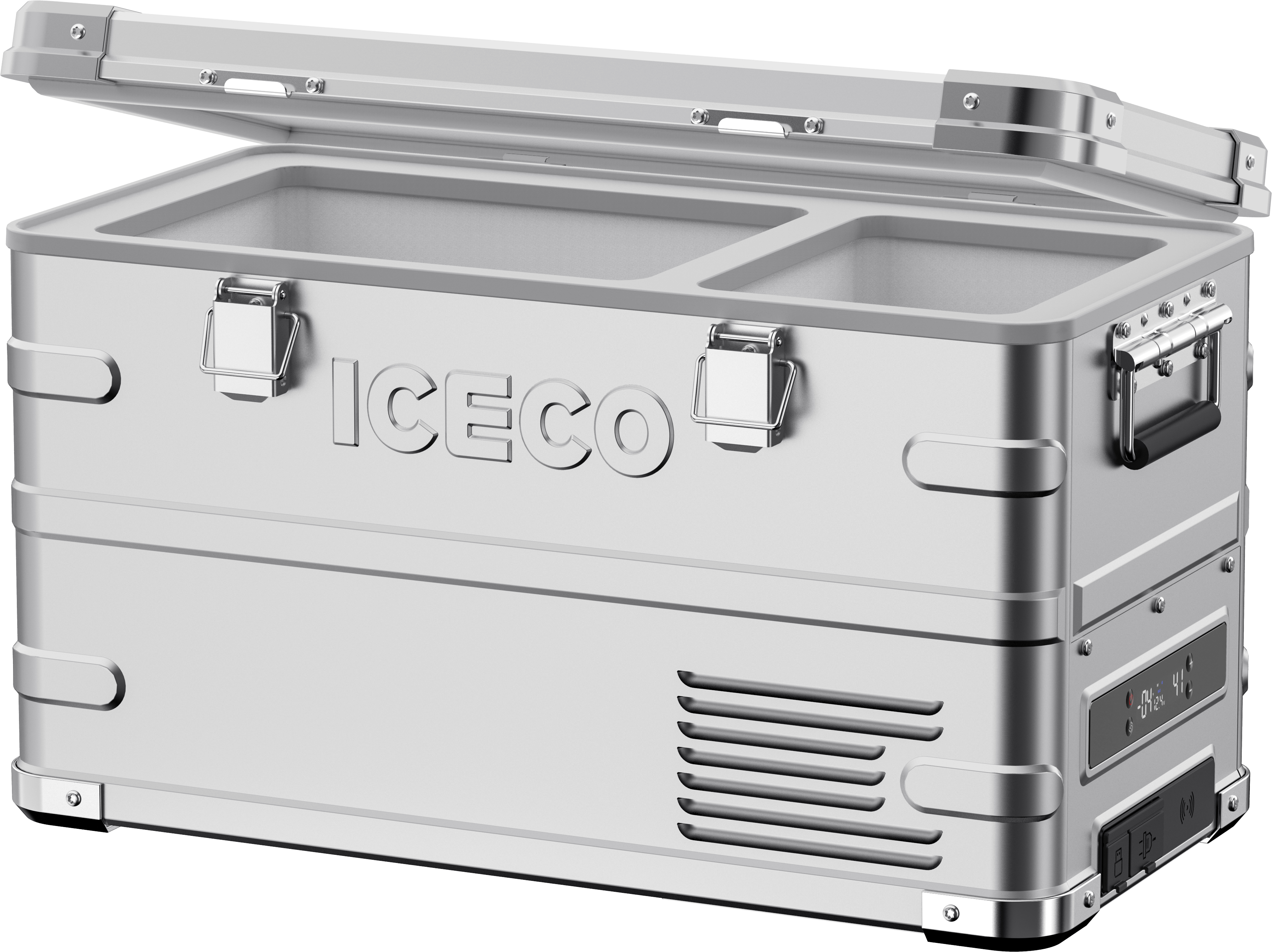 APL35 Dual Zone Aluminum Silver Fridge | ICECO | 35 LT