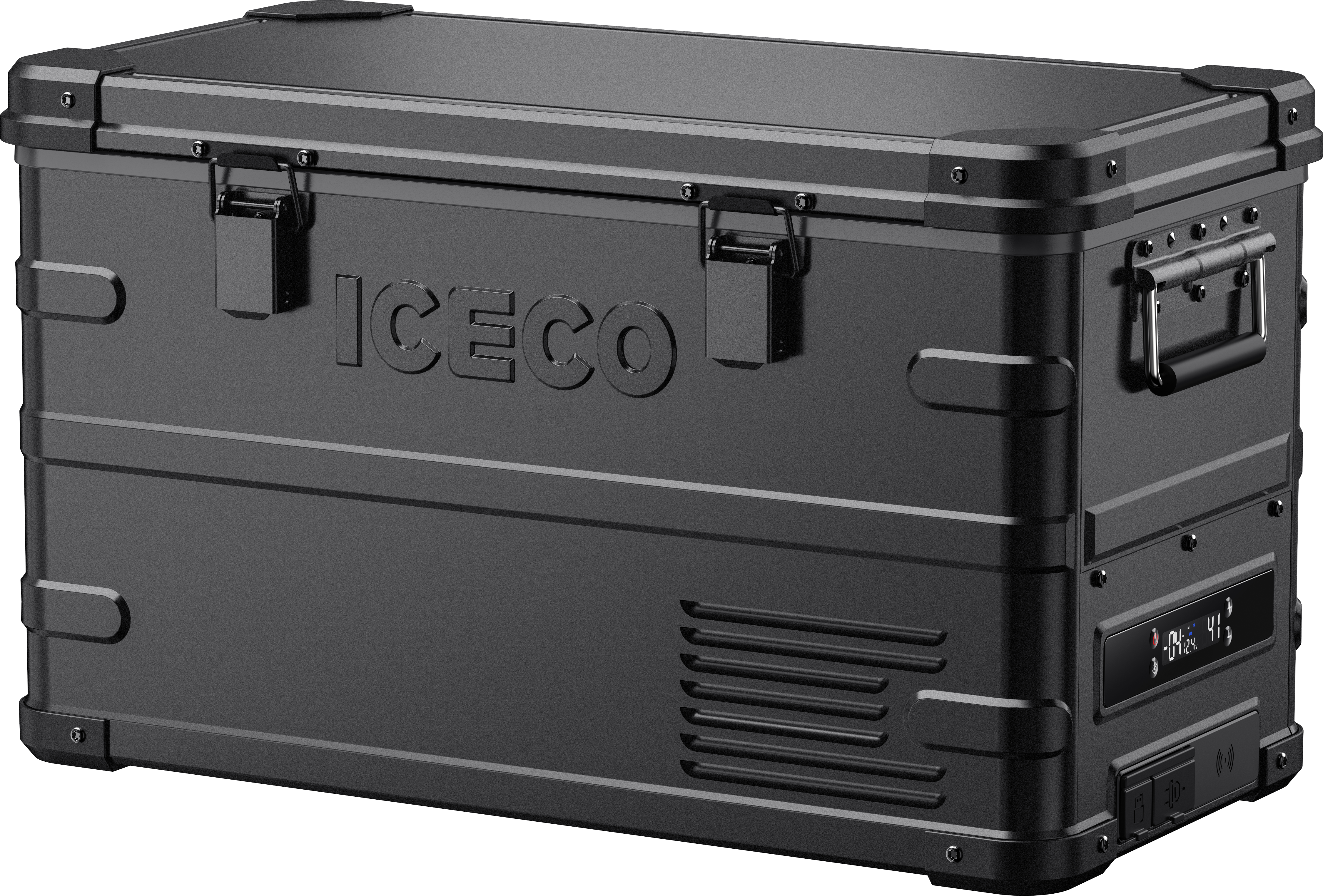 APL35 Dual Zone Aluminum Black Fridge | ICECO | 35 LT