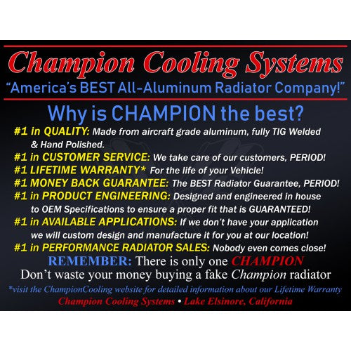 High Clearance Radiator Conversion (HCR) - 3.4L V6