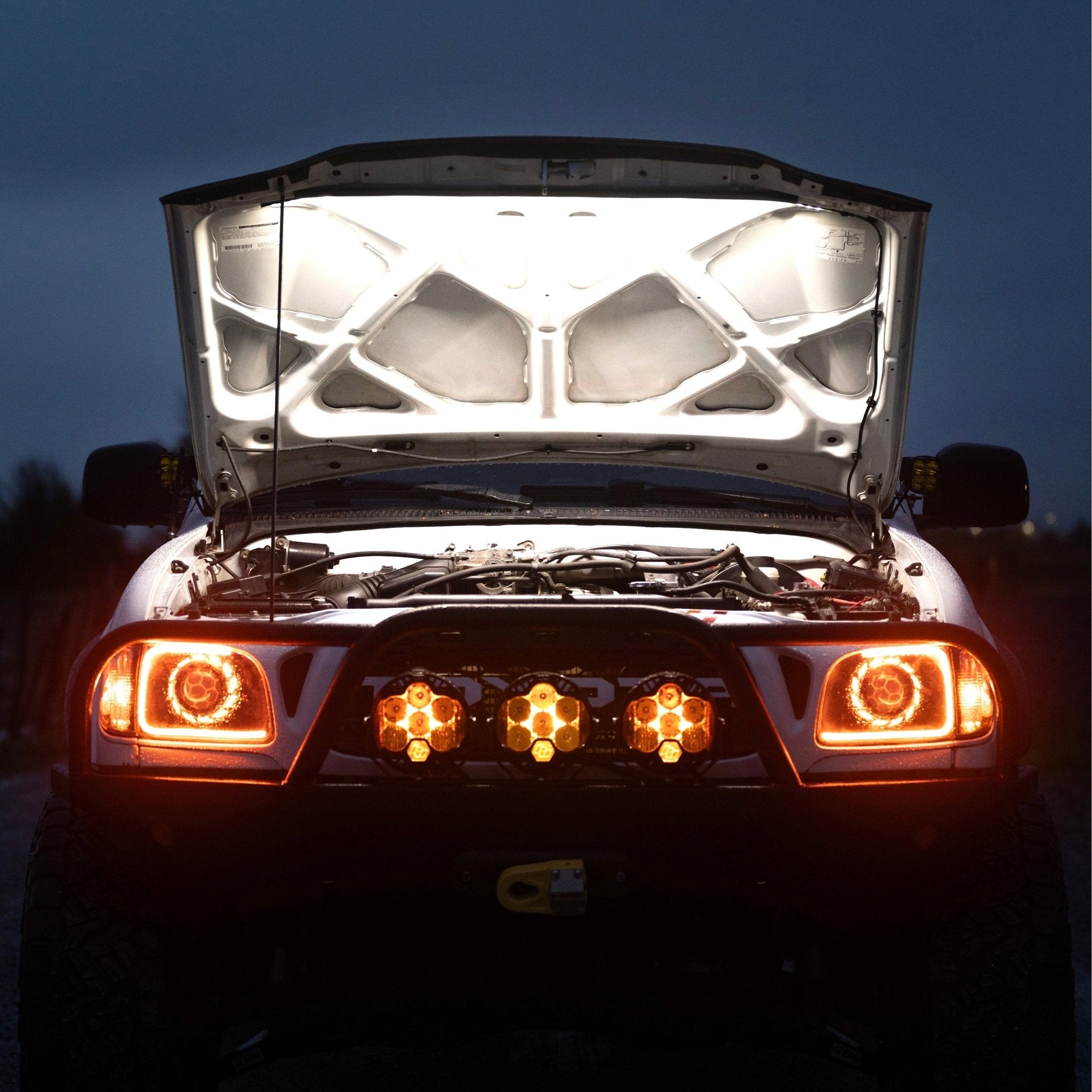 Under Hood LED Light Kit for ALL MAKES and Toyotas (4Runners, Tacomas, Sequoias, Tundras, LC, FJ, GX)
