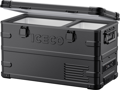 APL35 Dual Zone Aluminum Black Fridge | ICECO | 35 LT