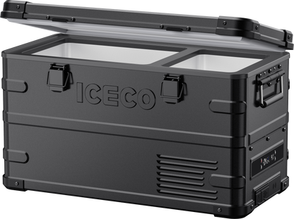 APL35 Dual Zone Aluminum Black Fridge | ICECO | 35 LT