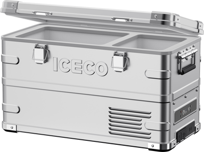 APL35 Dual Zone Aluminum Silver Fridge | ICECO | 35 LT