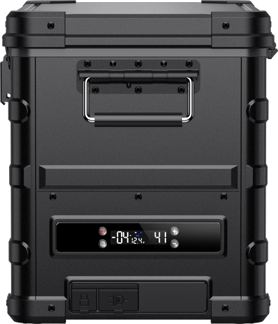 APL35 Dual Zone Aluminum Black Fridge | ICECO | 35 LT