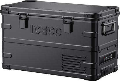 APL35 Dual Zone Aluminum Black Fridge | ICECO | 35 LT