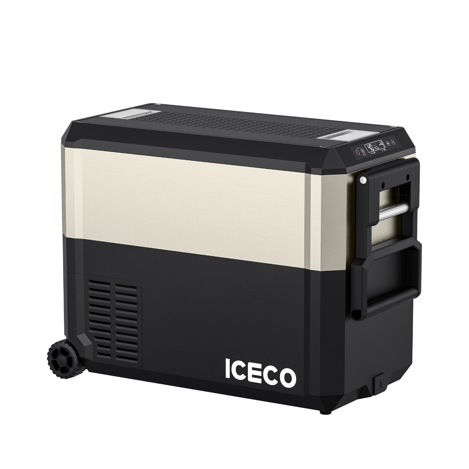 JP50 Pro Dual Zone Wheeled Portable Freezer With Cover - Gold | ICECO | 50 LT
