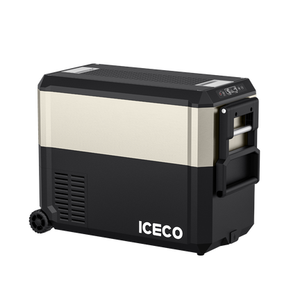 JP50 Pro Dual Zone Wheeled Portable Freezer With Cover - Gold | ICECO | 50 LT