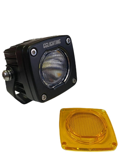 GP5 Single LED Pod Light Amber + Free Clear Lens