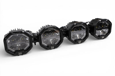 4 Light U-Con Interlocking Off Road LED Pod With Amber or White DRL Running Light