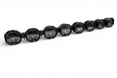 8 Light U-Con Interlocking Off Road LED Pod With Amber or White DRL Running Light