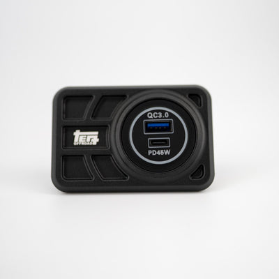 Center Console USB 12V Power Panel | Billet Aluminum | Replaces Ashtray | 1996 - 2002 4Runner